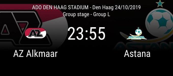 Soi kèo nhà cái AZ Alkmaar vs Astana, 24/10/2019 - UEFA Europa League