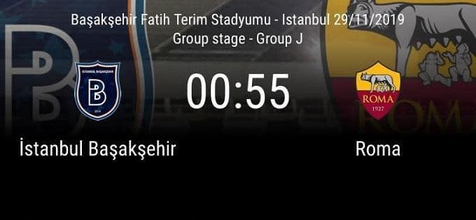 Soi kèo nhà cái Istanbul Basaksehir vs AS Roma, 29/11/2019 - UEFA Europa League