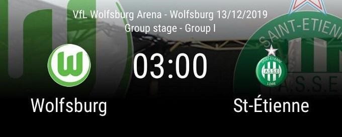 Soi keo nha cai Wolfsburg vs St Etienne 13 12 2019 UEFA Europa League